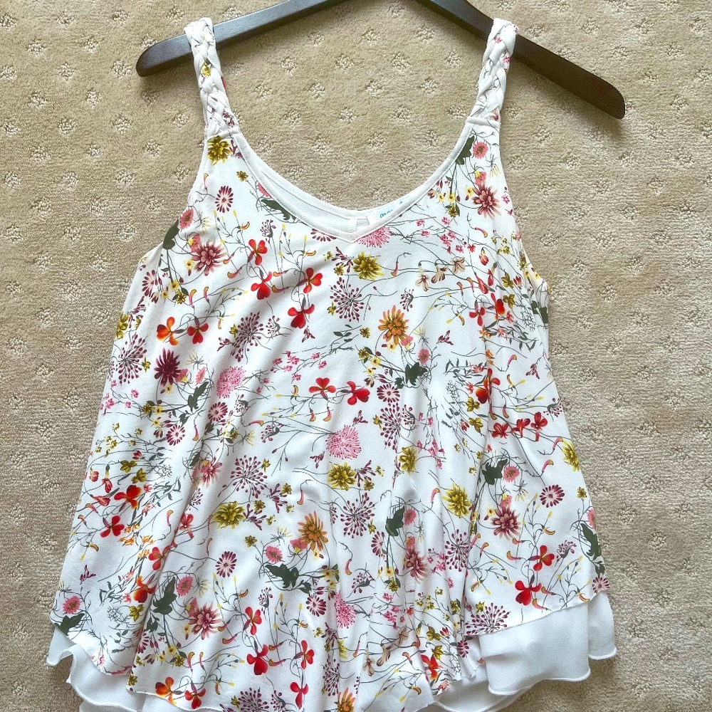 Grace and Lace Braided Fara Tank in Floral